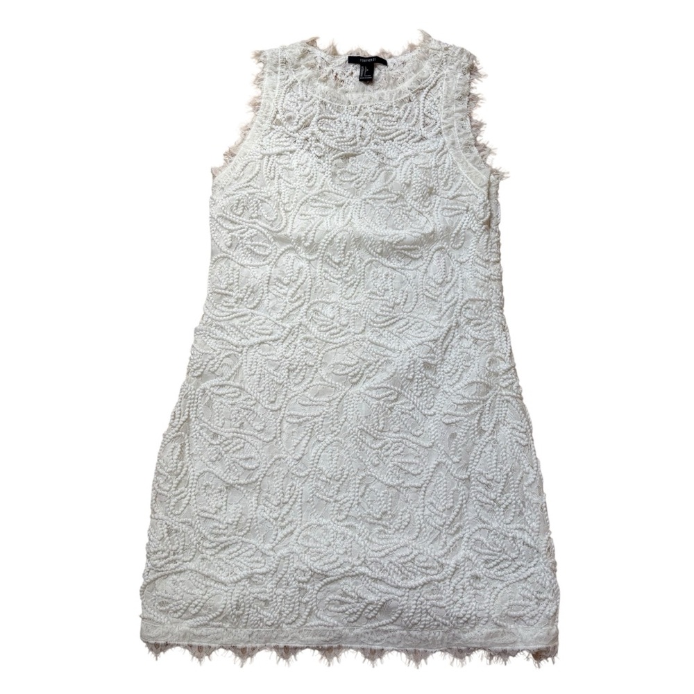 Forever 21 Sleeveless White Dress Size Large